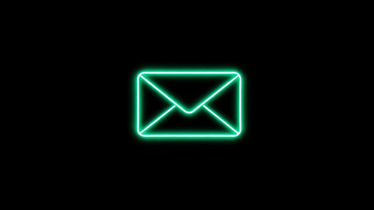 A glowing envelope outline representing guest post outreach emails